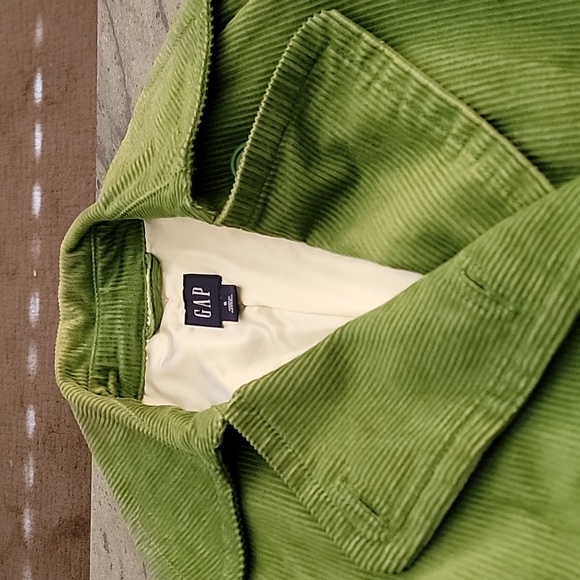 GAP 100% Cotton Corduroy Double Breasted Lined Peacoat green size S - Picture 10 of 12